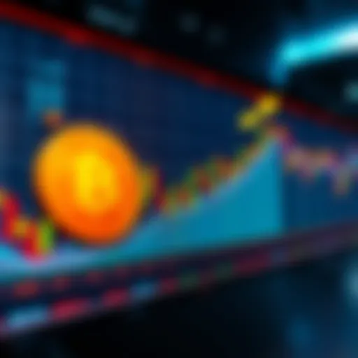 Bitcoin Price Analysis A chart showing Bitcoin's price fluctuations with arrows indicating potential future movements, reflecting market trends around the FOMC data release.