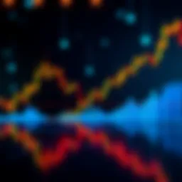 A chart showing Bitcoin price dipping toward a support level with a trendline above