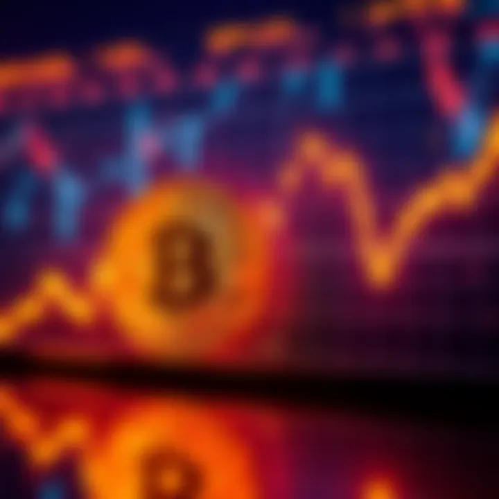 A graphical representation showing the rise and fall of Bitcoin prices over time, highlighting a peak and subsequent decline.