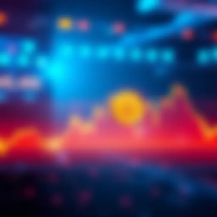 A line graph showing Bitcoin price fluctuations, indicating a potential bottom at £45,000 with market trends