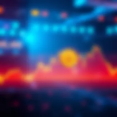 Bitcoin price chart A line graph showing Bitcoin price fluctuations, indicating a potential bottom at Β£45,000 with market trends