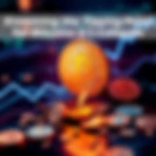 A visual representation of Bitcoin crashing, showing a downward trendline and broken coin symbols.