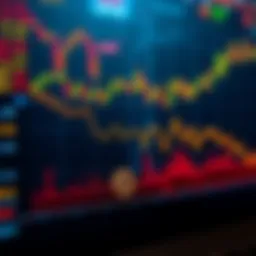 Bitcoin price chart showing decline A line chart displaying the downward trend of Bitcoin's price over recent months, indicating a potential five-month decline, with market indicators in the background.