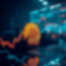 Bitcoin Price Decline A graph showing a downward trend in Bitcoin prices with worried investors looking on.