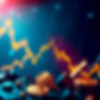 Graph showing Bitcoin price dropping with bear market indicators