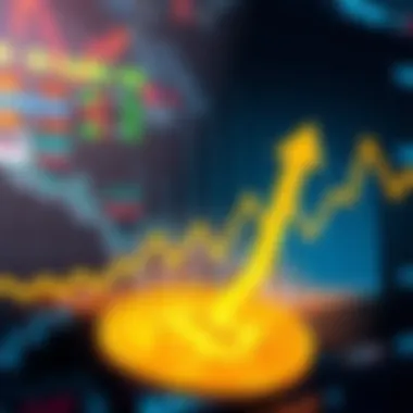 Bitcoin price drop prediction A chart showing a downward trend for Bitcoin, with an arrow pointing towards $58,000