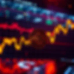 Graph showing Bitcoin price falling with a target around 38K.