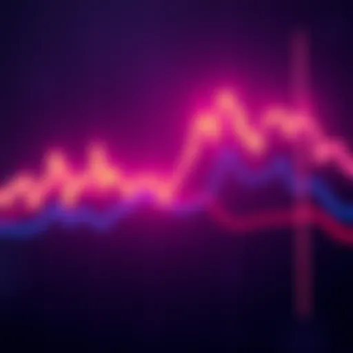 A visual representation of Bitcoin's price chart showing a significant decline of 50% from its peak, with a focus on the downward trend line.