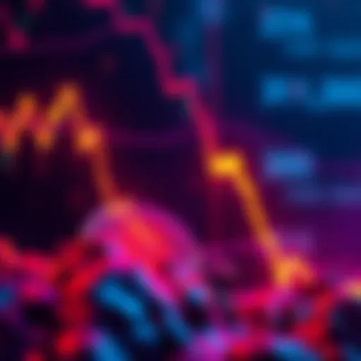 Graph showing Bitcoin's price dropping below $82,000 with a downward trendline