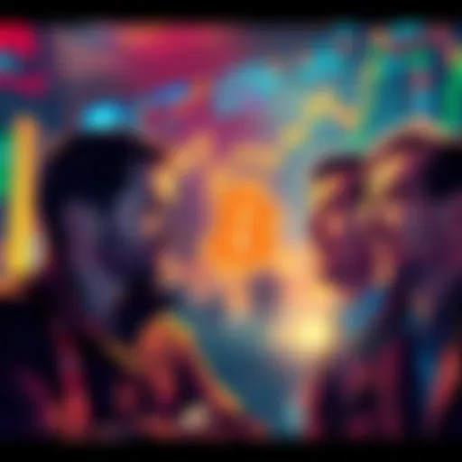 Investors reacting to Bitcoin's changing price with mixed emotions