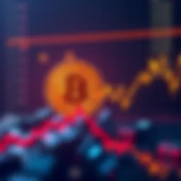 Chart showing Bitcoin's price trends and predictions for 2026 with a downward trend line