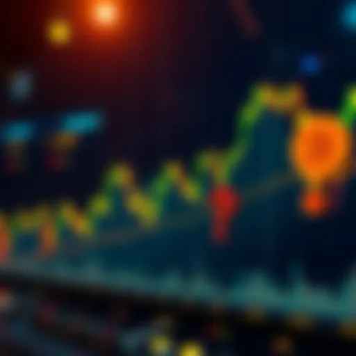 A graph showing fluctuating Bitcoin prices with question marks, representing uncertainty in predictions