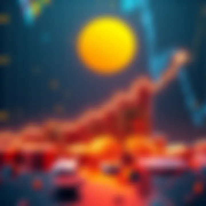 A graph showing Bitcoin's price prediction with a significant upward trend, illustrating a forecasted gain of 6,484 points.