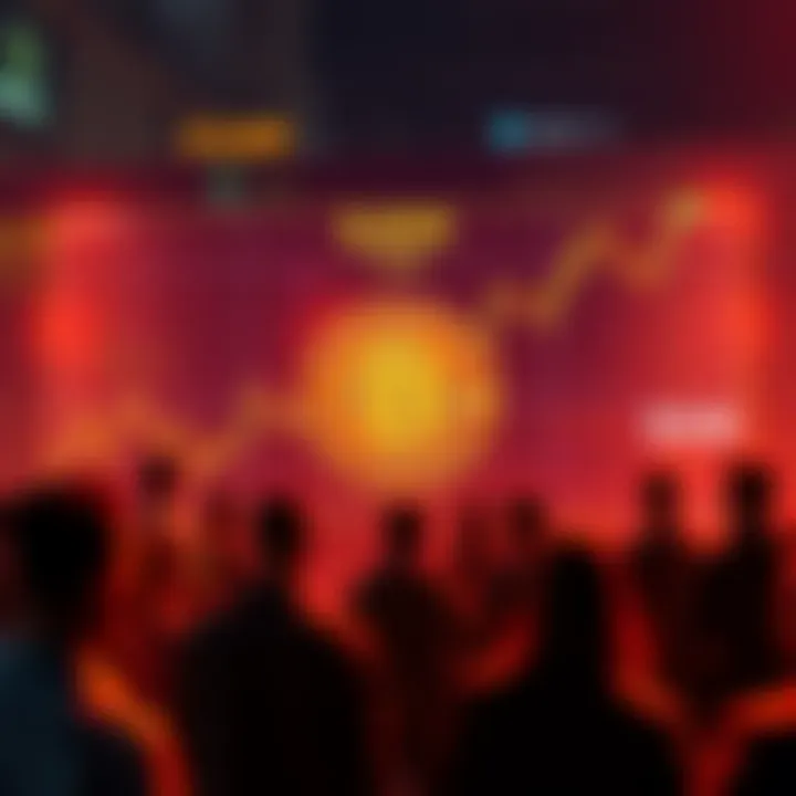 Bitcoin Price Speculation A graphic showing Bitcoin's price fluctuating between $80K and $50K, with people discussing their predictions.