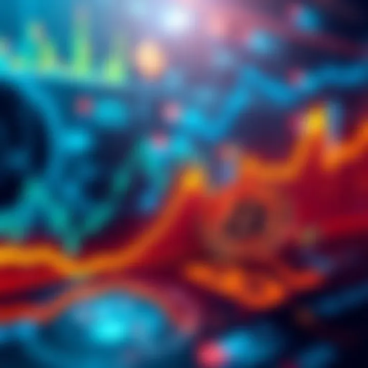 Graph showing Bitcoin price increasing by 8% over 24 hours with upward trend line