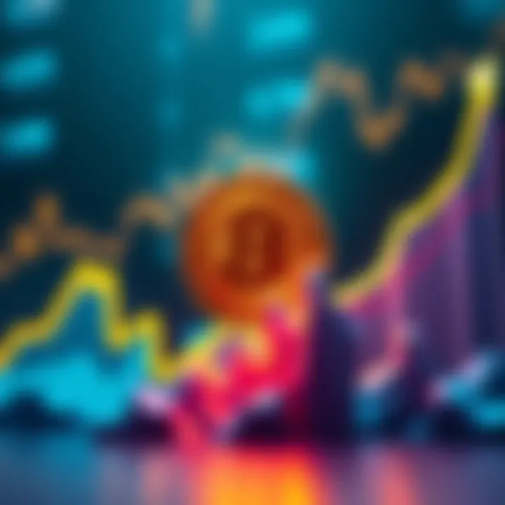 A vibrant digital coin representing Bitcoin against a backdrop of rising graphs, symbolizing optimism and growth in the crypto market