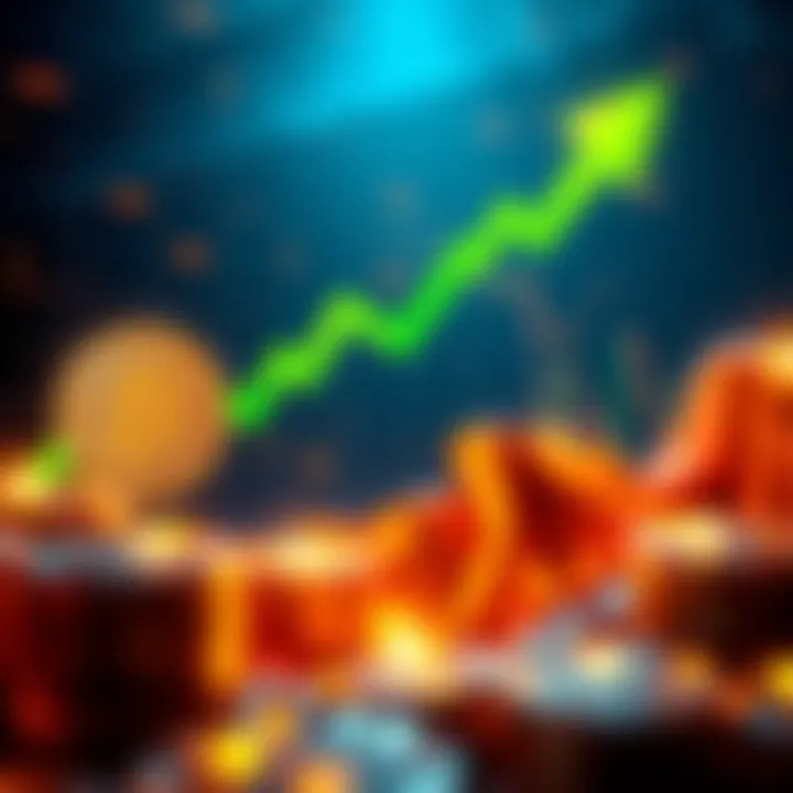 A graph showing Bitcoin's price rising to $80,000, with green arrows indicating growth and confidence in the market.