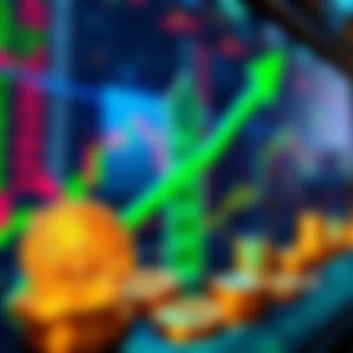 Bitcoin Price Surge A graphic showing Bitcoin's price rising above $90,000 with a green upward arrow and stock market elements in the background.