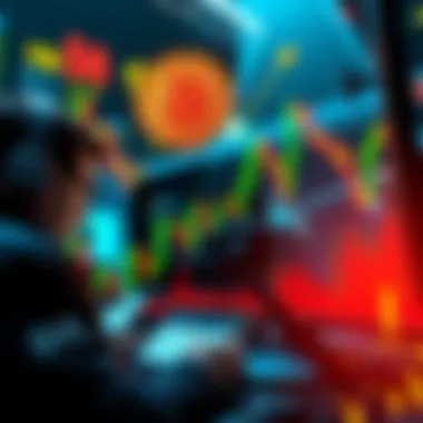 Bitcoin Price Target A graph showing Bitcoin's price moving towards $40,000 with traders analyzing market trends on their devices
