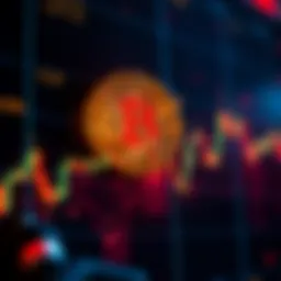 Bitcoin price chart showing a sharp decline after negative news