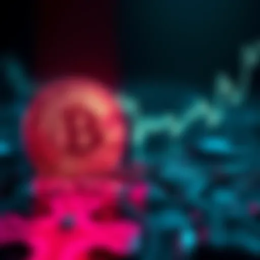 Bitcoin logo with a rising graph, representing its increase above $90,000, alongside Ethereum and XRP logos