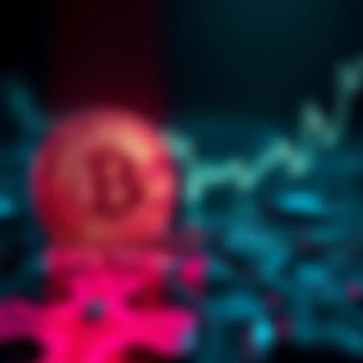 Bitcoin logo with a rising graph, representing its increase above $90,000, alongside Ethereum and XRP logos