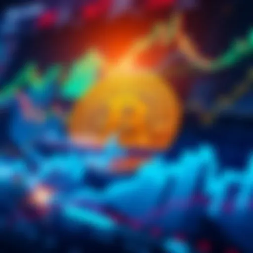 Bitcoin symbol surrounded by charts and graphs showing increasing trends and interest from institutions.