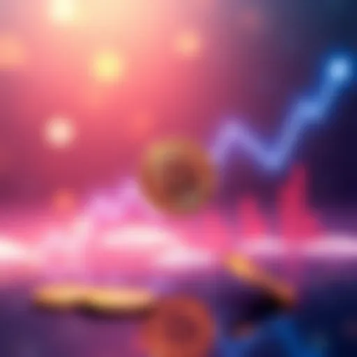 A graph showing Bitcoin's decreasing value with a downward trend, symbolizing its struggles in the financial market.