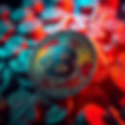 A graphic showing the Bitcoin symbol surrounded by dollar signs, representing its market value and financial discussions.