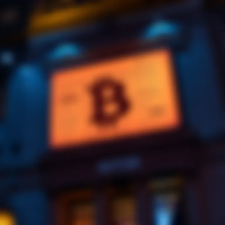 The Bitcoin whitepaper showcased on the wall of the New York Stock Exchange, symbolizing cryptocurrency's acceptance in finance.