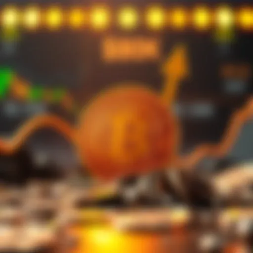 Bitcoin logo with upward arrow indicating price increase to $80K