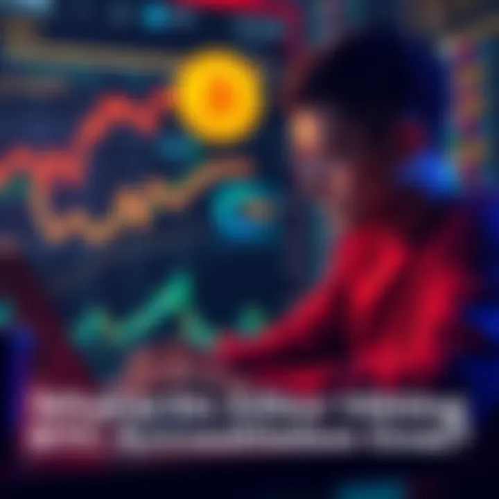 A person analyzing Bitcoin investment options after reaching their goal, looking at charts and global equities on a laptop.