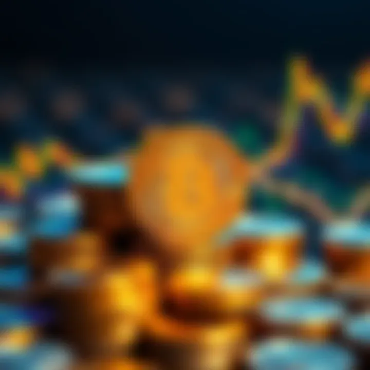 A visual representation of Bitcoin coins stacked together, symbolizing the acquisition of 1 million BTC by Strategy.