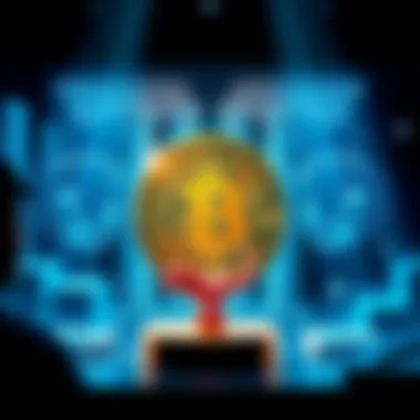 A bold Bitcoin advertisement showcasing a critique of the banking system and highlighting cryptocurrency benefits