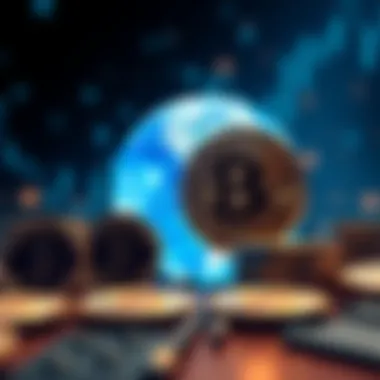 A visual representation of Bitcoin coins with a globe in the background, symbolizing global readiness for Bitcoin.
