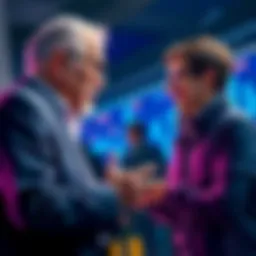 A 64-year-old man discussing Bitcoin adoption with younger individuals, showing contrasting views on cryptocurrency investments