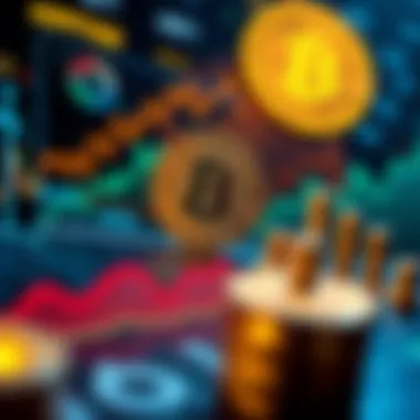 A visual representation of Bitcoin's growth with charts showing adoption curves, institutional trust symbols, and regulatory icons in the background.