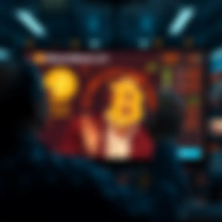 A person on a screen passionately encouraging viewers to invest in Bitcoin, symbolizing Davinci's famous advice from 2013.