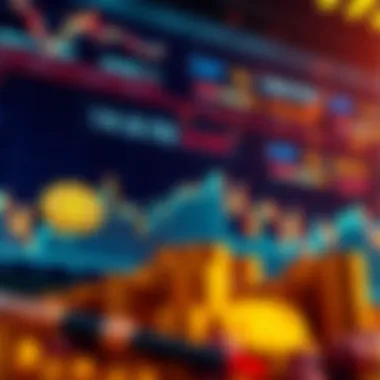 A graph showing Bitcoin's drop and a plunge in altcoin values, with worried investors monitoring the market