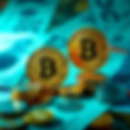 A visual representation comparing Bitcoin and fiat currencies, highlighting misconceptions about Bitcoin's value and its relationship with traditional money.