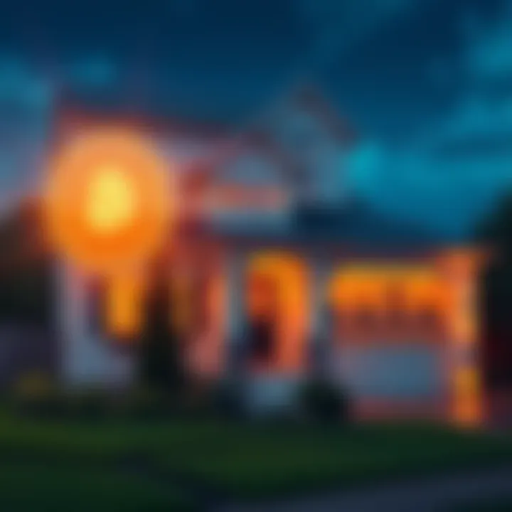 A house with a bitcoin symbol overlay, representing the idea of bitcoin-backed mortgages.