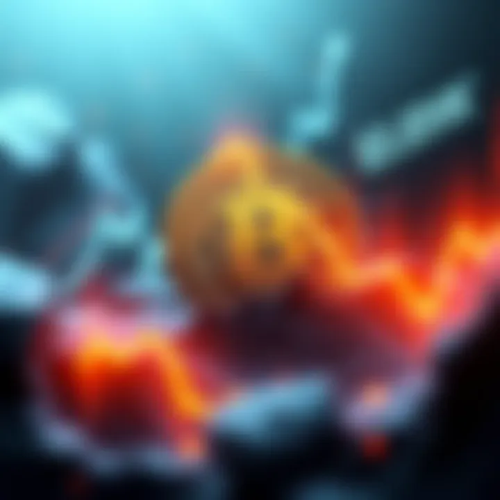 A visual representation of Bitcoin showing a downward trend as onchain profitability drops, with support levels highlighted between $80K and $84K.