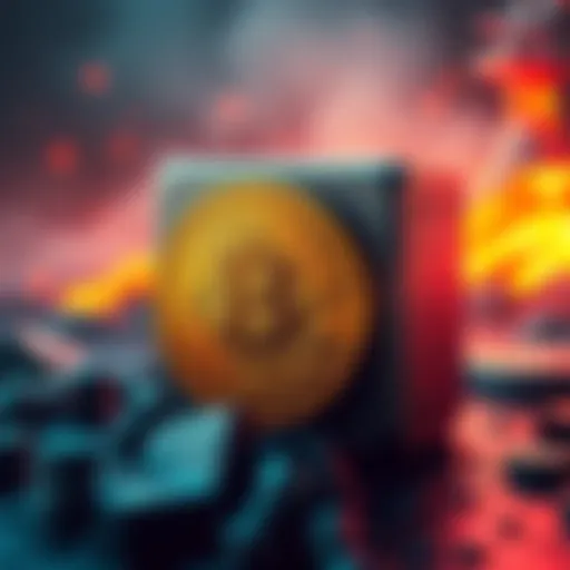 A graphic showing a Bitcoin block and a large dollar sign to represent the reward a solo miner received