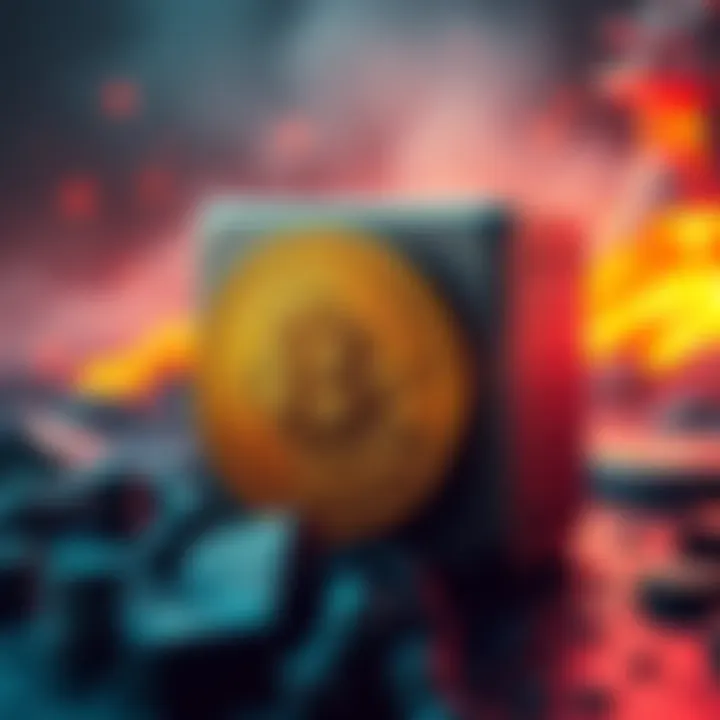 A graphic showing a Bitcoin block and a large dollar sign to represent the reward a solo miner received