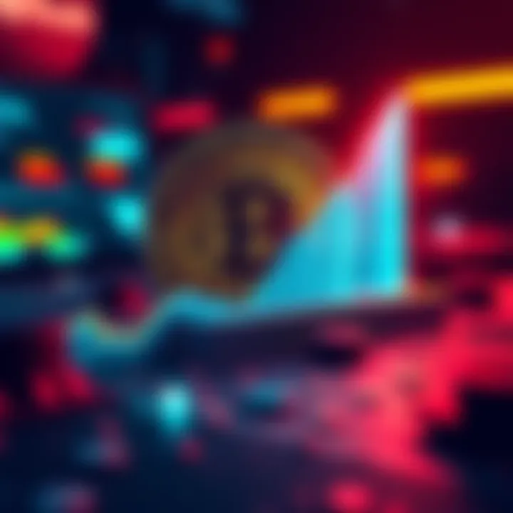 Bitcoin graphic showing a rising trend with a peak near $61,359, symbolizing the potential for a new record.