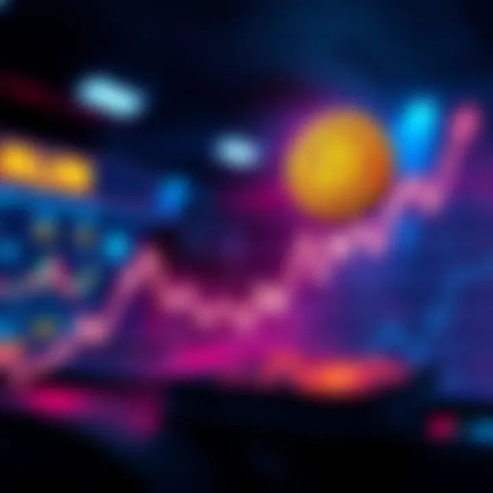 A graph showing a sharp upward trend in Bitcoin prices, with retail investors looking hopeful and engaged.