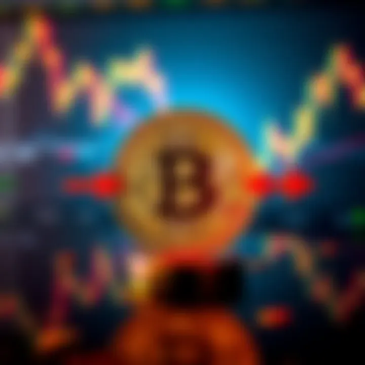 Bitcoin buy and hold strategy A graphic showing a Bitcoin symbol with arrows indicating buying and holding, against a backdrop of fluctuating price charts.