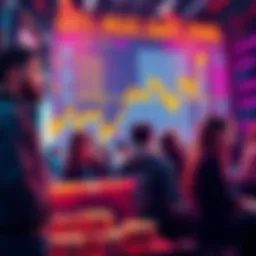 People analyzing Bitcoin trends and discussing investment strategies as prices dip