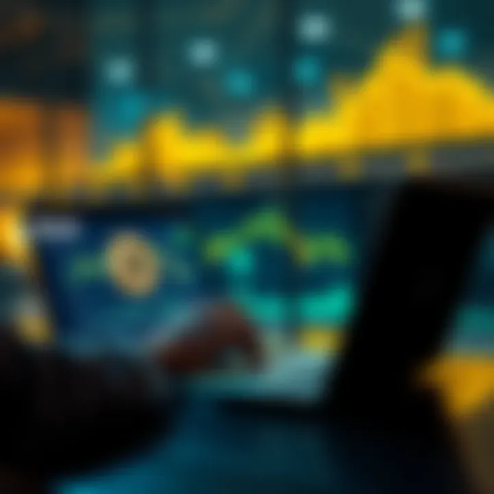 Bitcoin Cash Out Strategy A person analyzing Bitcoin prices on a laptop, considering selling their holdings as it approaches $100,000.