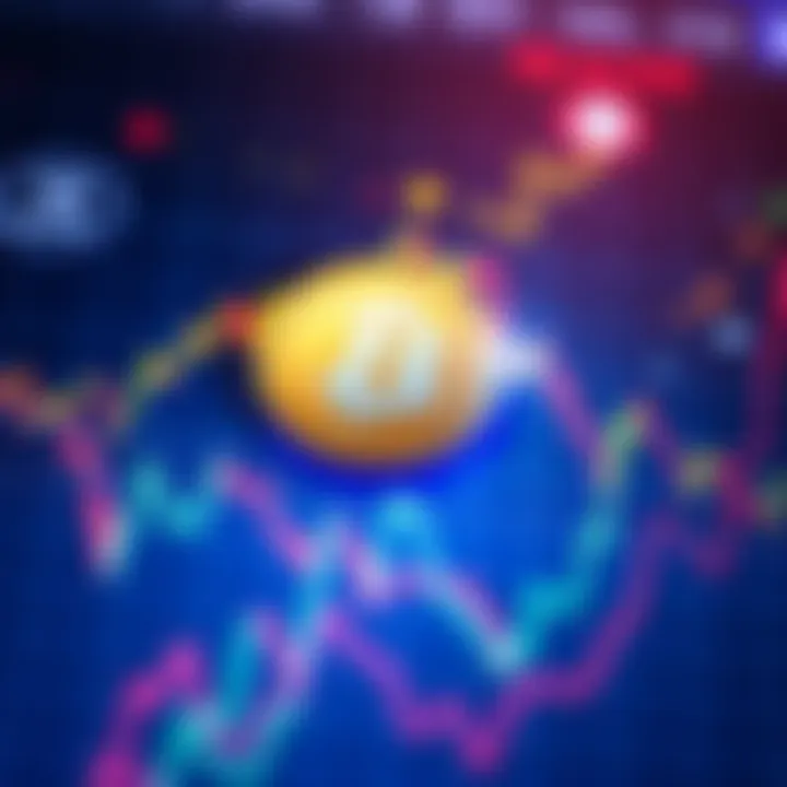 Bitcoin Cash logo on a rising graph, showing strength in a declining market